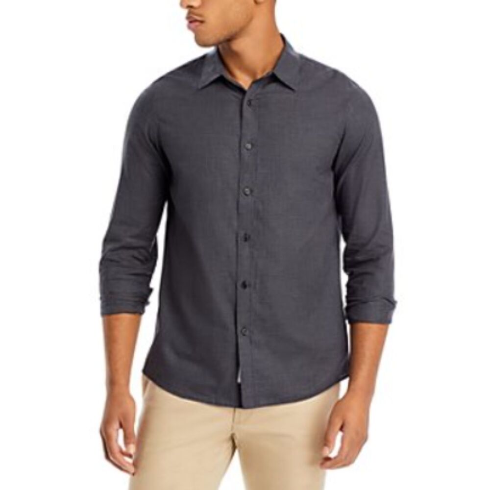 The Men’s Store Bloomingdale’s Grey Cotton Button Down Shirt